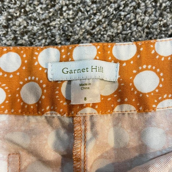 Garnet Hill orange and white polka dot skirt - Picture 3 of 4